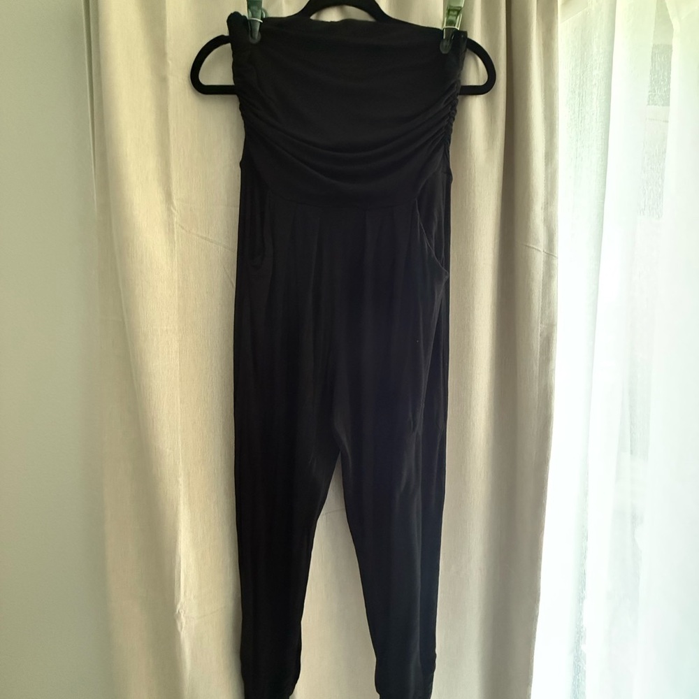 Chic Black Strapless Jumpsuit